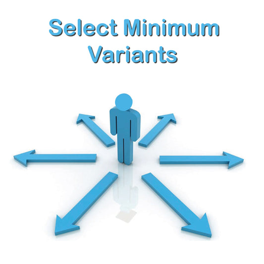 Minimum and Maximum order quantity per variants limitation with swatch and list style