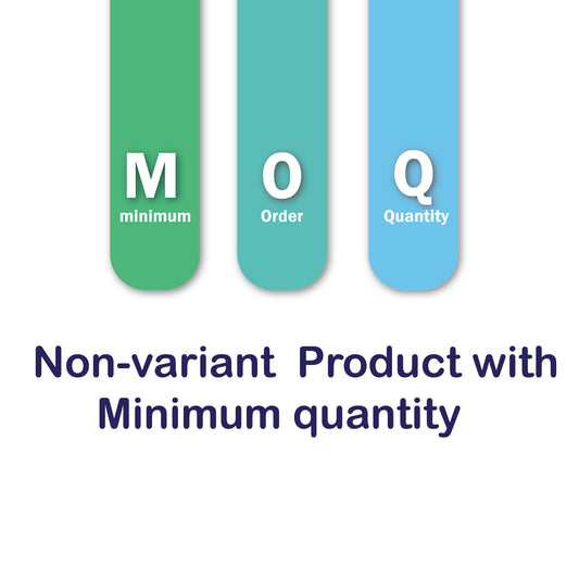 Non-variant sample with display Minimum quantity